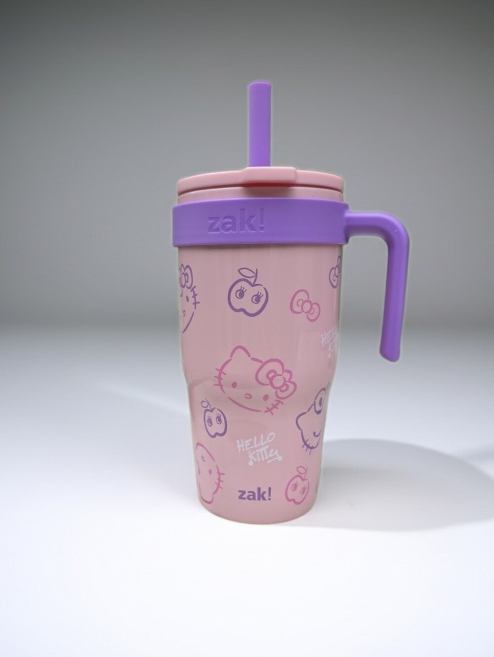 Zak! Hello Kitty 16 Oz Stainless Leak Proof Tumbler With Handle And Straw